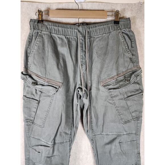 LAZER Utility Workwear Green High Waist Cargo Loose Fitting Jogger SZ M - Picture 3 of 8